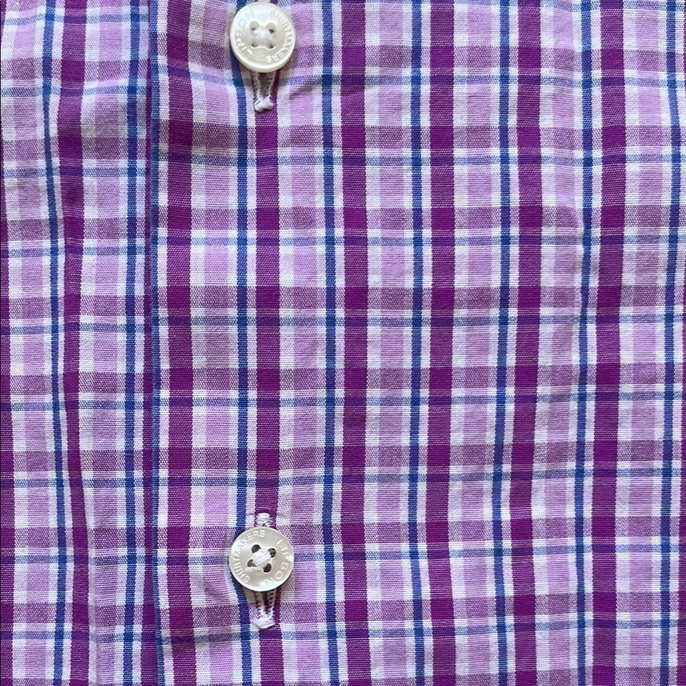 Purple Checkered Men's Shirt - Picture 4 of 12